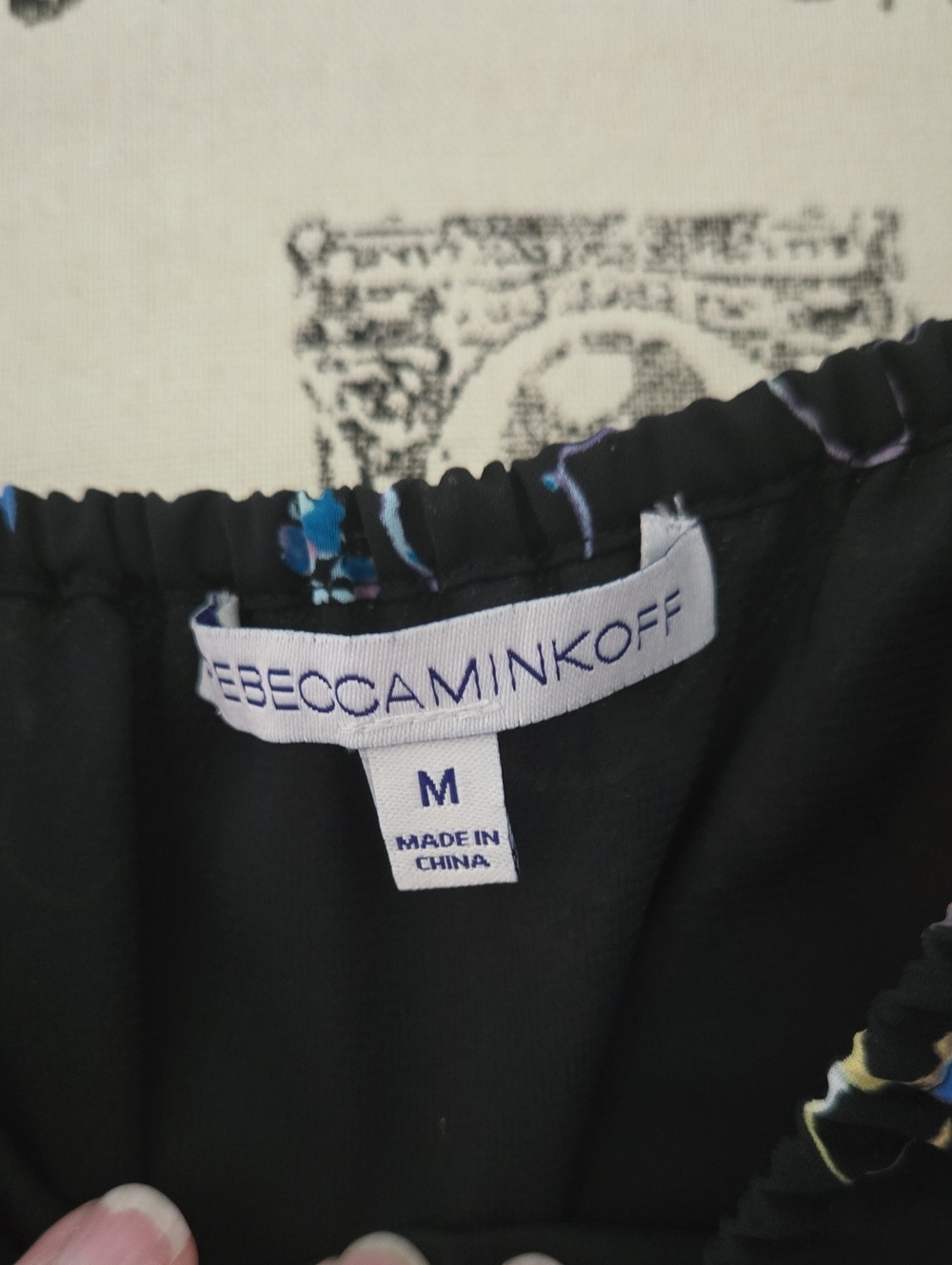 Rebecca Minkoff Black Mini Romper with Multicolor Floral Print - Picture 7 of 9